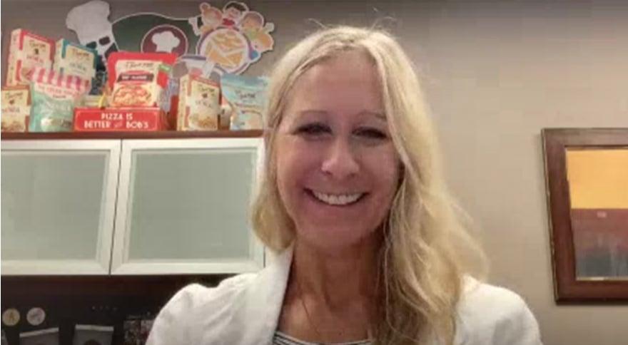 a picture of woman on video call